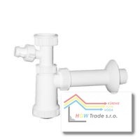 Sifon umyvadlový s prevl. maticou.pod aut.zátku s práč.vývodom